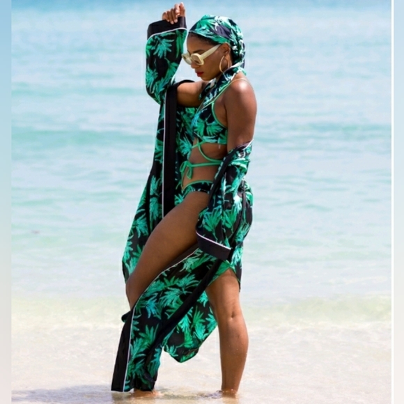 Fe Noel x Target Women's Feathered Palm Print Cover Up - Picture 7 of 7